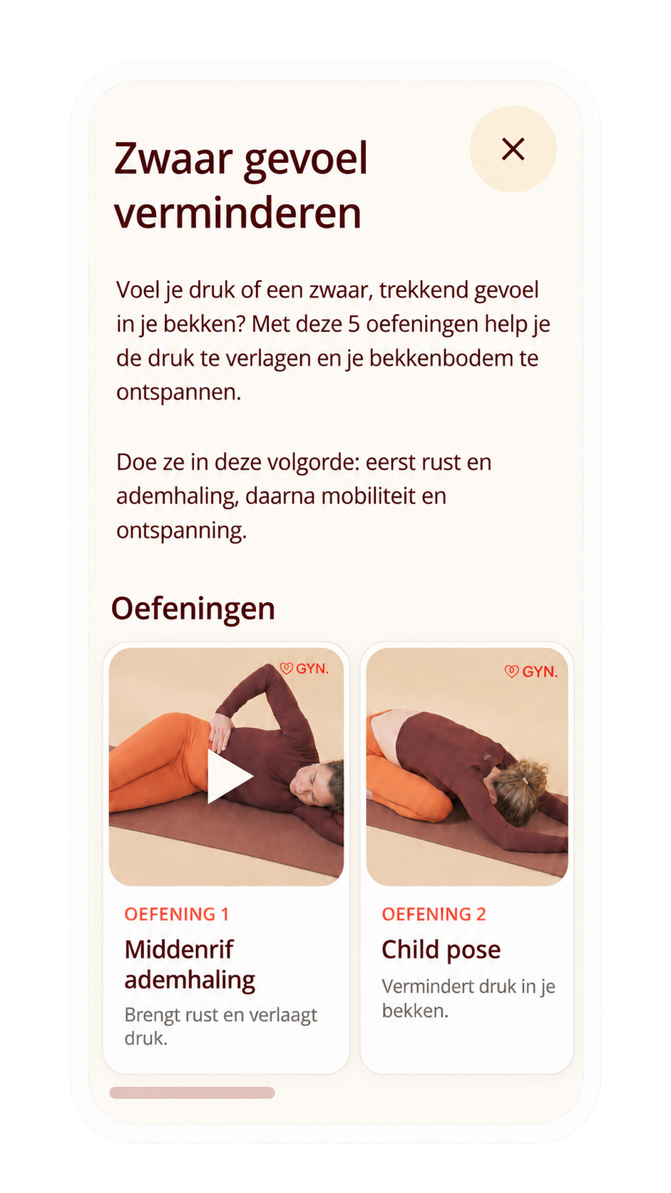 zwaar gevoel verminderen